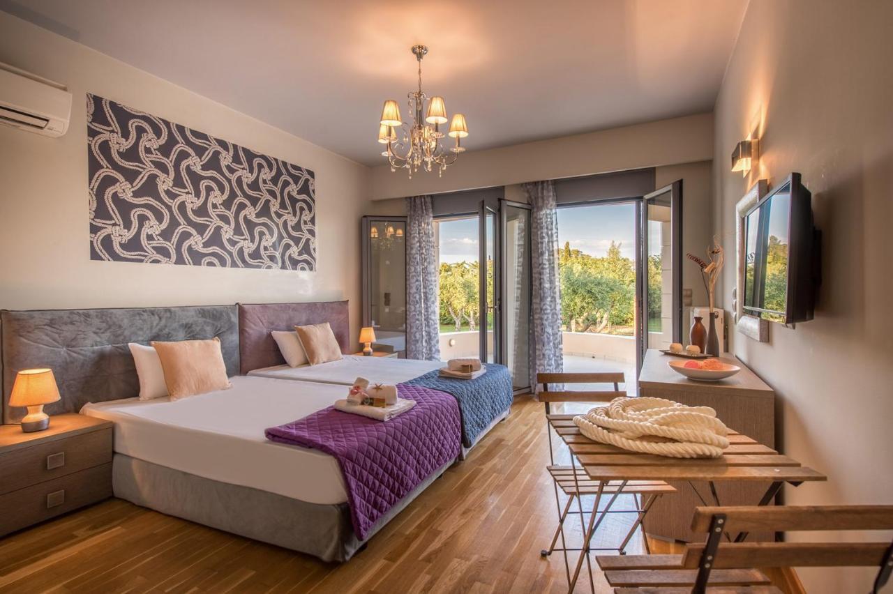 Astarte Villas - Istar Villa With Tennis Court Makhairádhon Exterior foto